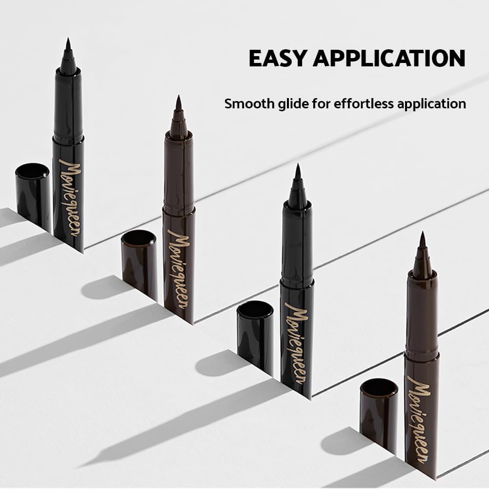 KARADIUM Movie Queen Pen Eyeliner - Perfect Waterproof Liquid Eyeliner, Easy Drawing, Smudge-proof 0.5g (Brown)