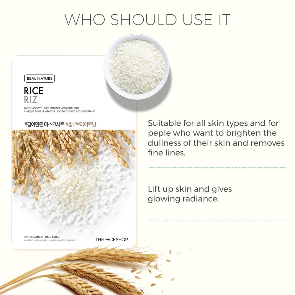 The Face Shop Real Nature Daily Glow Sheet Mask (Pack of 10)