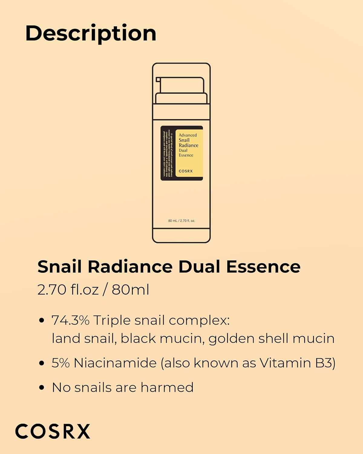 COSRX Advanced Snail Radiance Dual Essence – Face Serum (80ml)