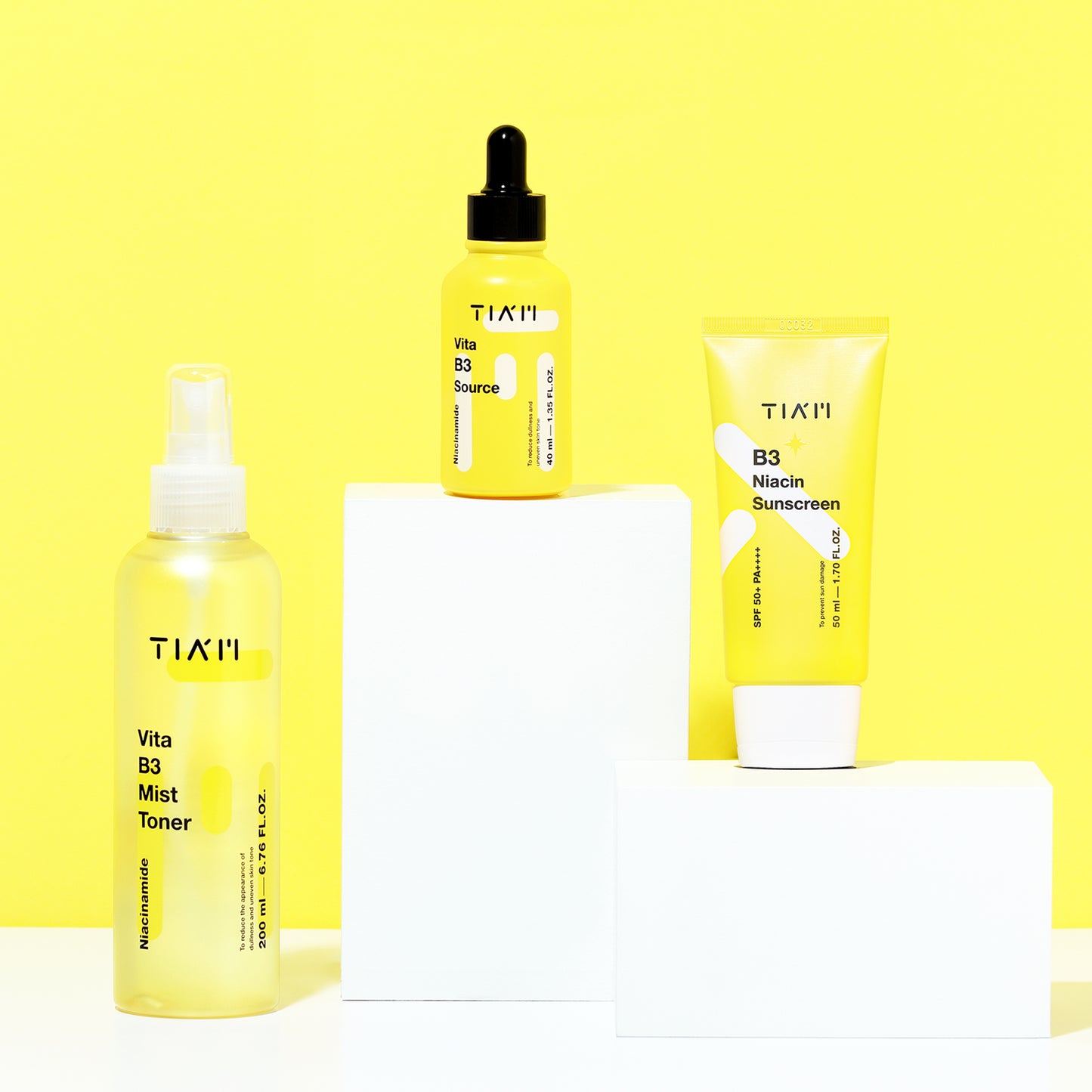 TIAM B3 Niacin Sunscreen SPF 50+ PA++++ 50ml, Vitamin C UVA/UVB Protection