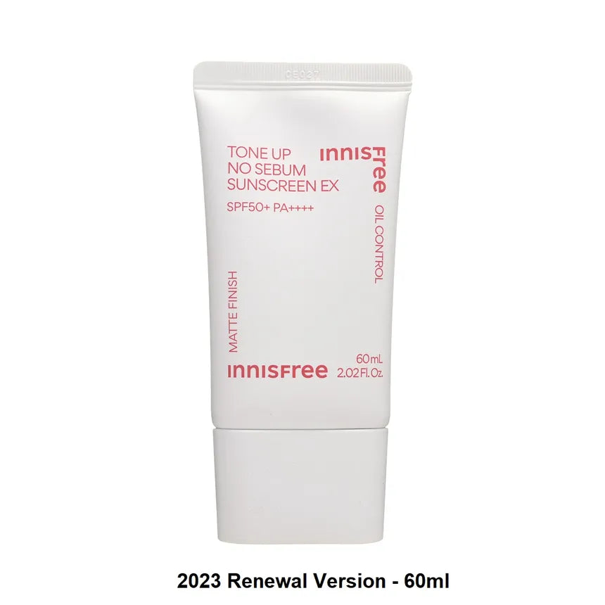 Innisfree Tone Up No Sebum Sunscreen EX SPF50+ PA++++ - Matte Finish & Oil Control (60ml)