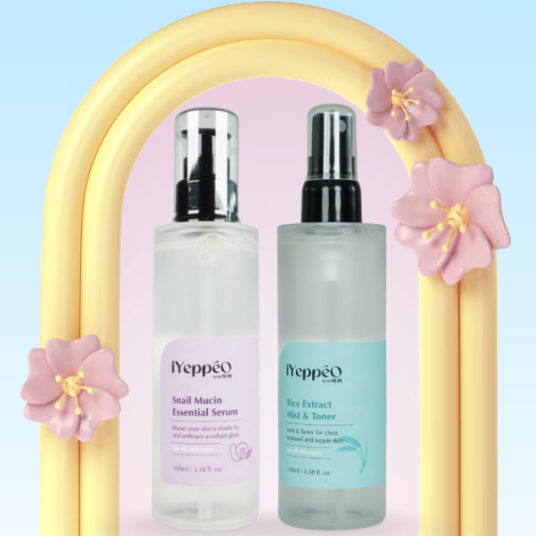 Iyeppeo Hydration Duo: Rice Toner + Snail Mucin