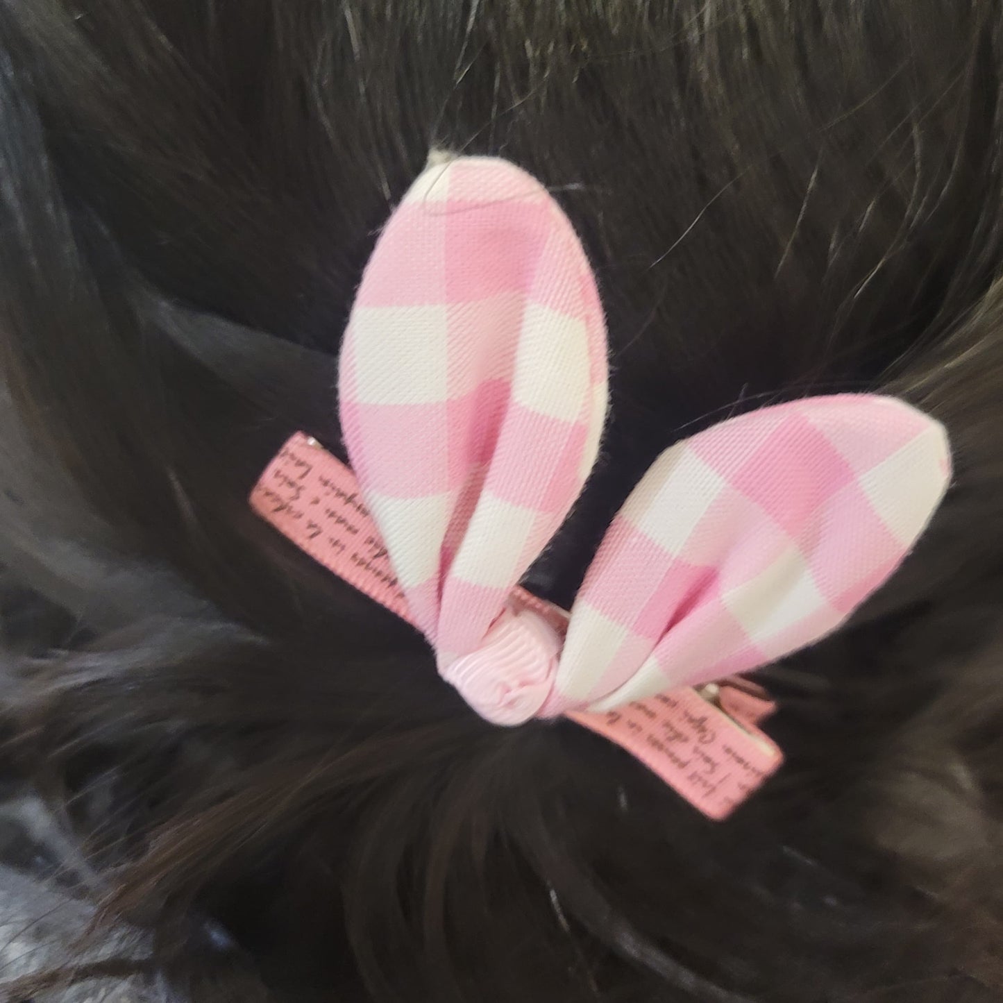 Cute Plaid Bunny Hair Clips (70rs each)