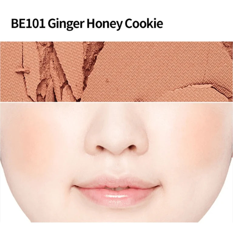 ETUDE Lovely Cookie Blusher Ginger Honey Cookie BE101 - Lightweight Powder Blush
