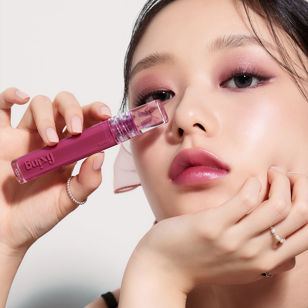 ETUDE Glow Fixing Tint 07 Cold Fuchsia - Long-Lasting Glossy Lip Stain