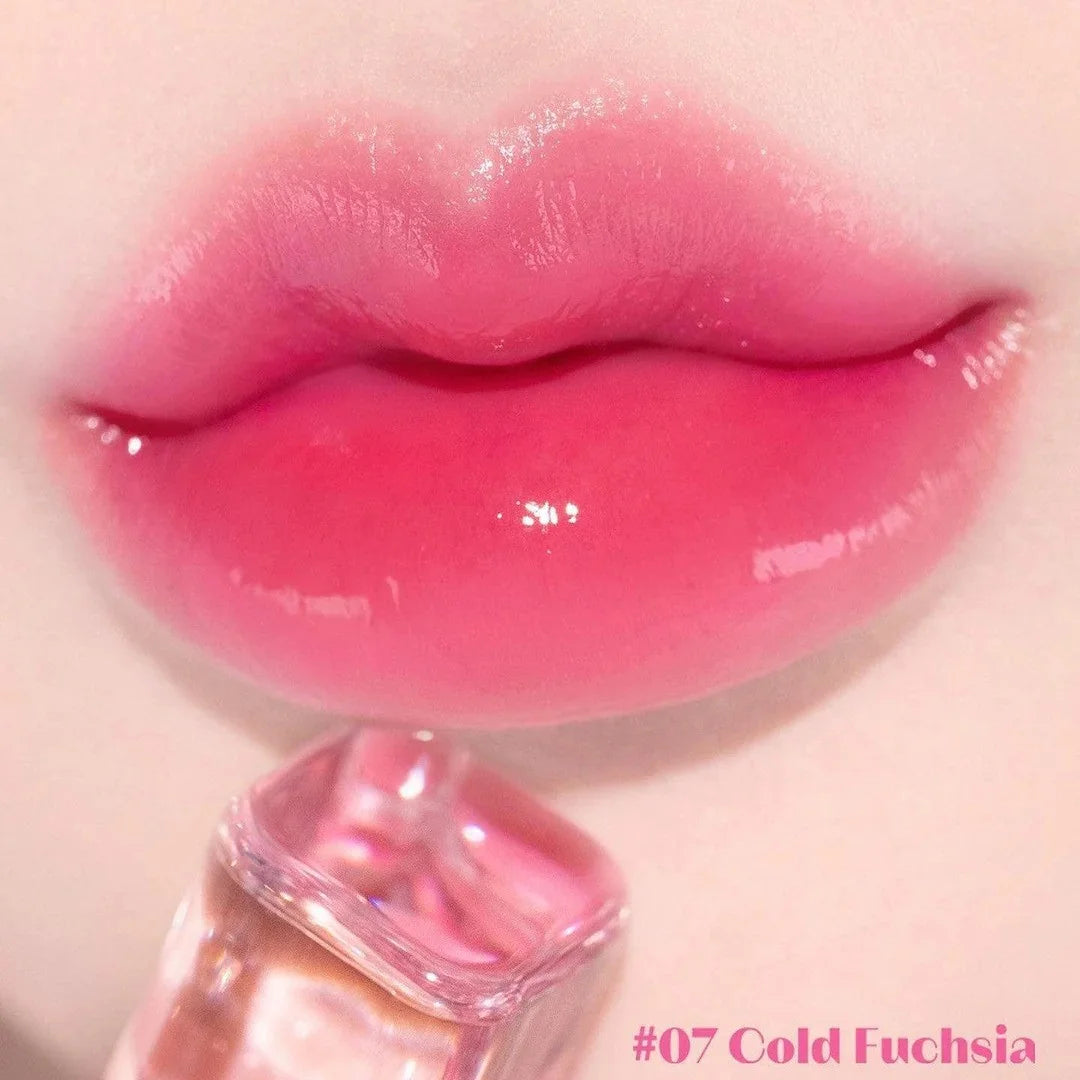ETUDE Glow Fixing Tint 07 Cold Fuchsia - Long-Lasting Glossy Lip Stain