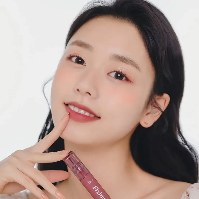 ETUDE Fixing Tint #12 Salmon Brick - Long-Lasting Hydro-Matte Lip Tint