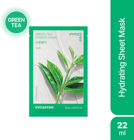 Innisfree Green Tea Squeeze Energy Mask - Hydrating & Antioxidant Essence Sheet Mask