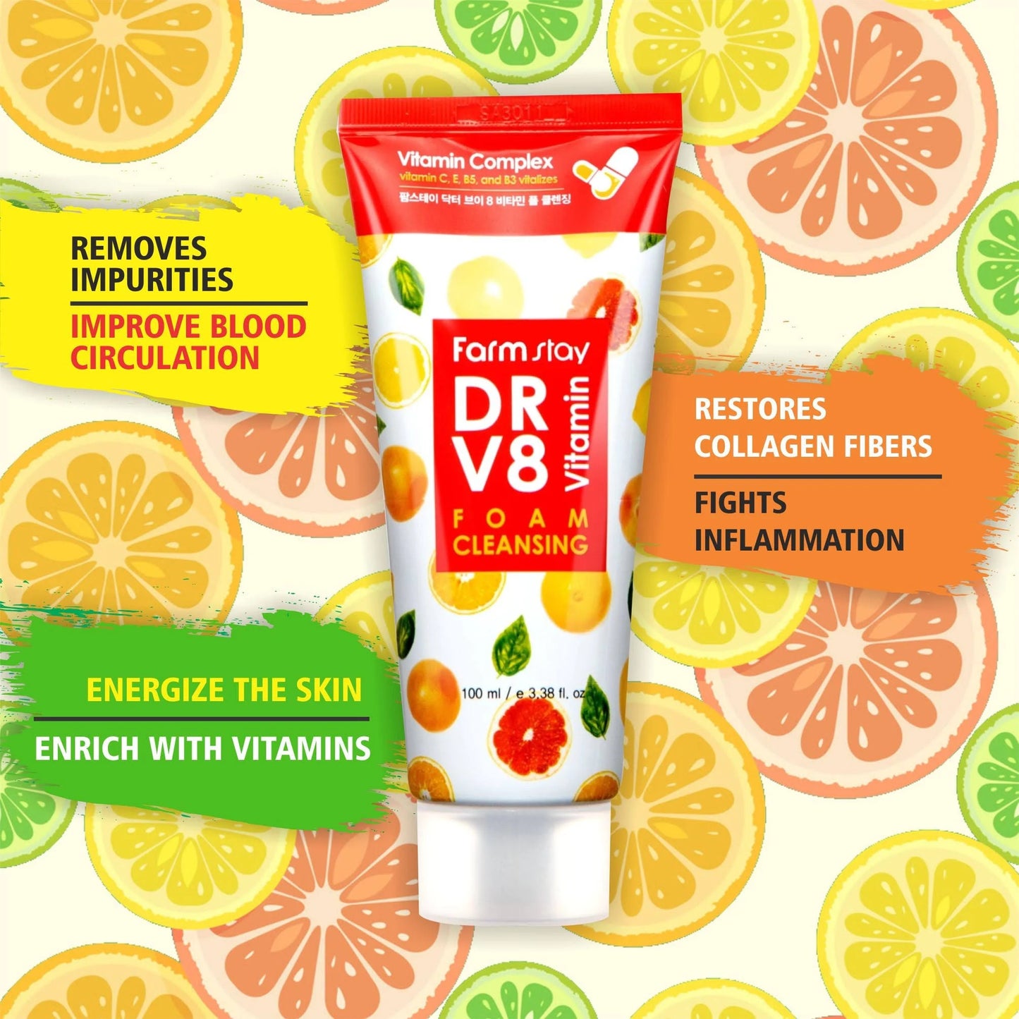 FARMSTAY- DR-V8 Vitamin Cleansing Foam