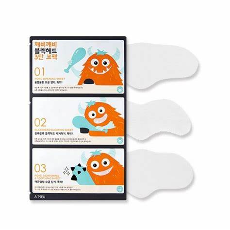 A'PIEU GOBLIN BLACKHEAD 3-STEP NOSE SHEET – Remove Blackheads & Tighten Pores
