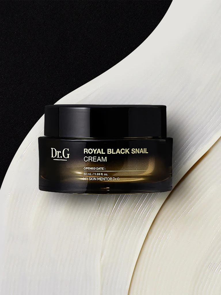 DR.G Royal Black Snail Firming Cream – anti-aging moisturizer with black snail mucin, royal jelly protein, and black bee honey extract for melasma, freckles, sensitive skin, hydration, glow, and skin firmness