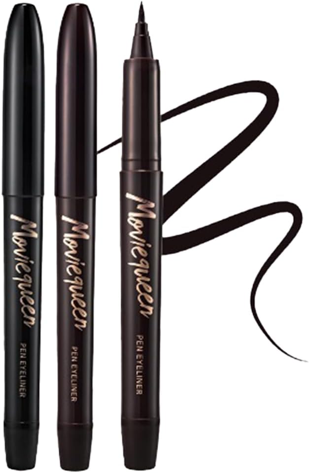 KARADIUM Movie Queen Pen Eyeliner - Perfect Waterproof Liquid Eyeliner, Easy Drawing, Smudge-proof, Available in Black and Brown, 0.5g (Black)