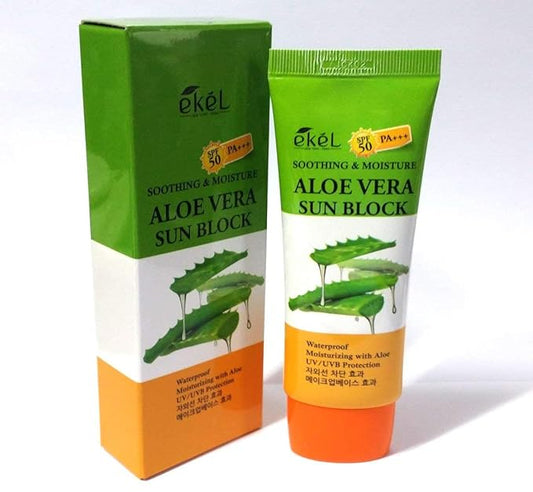 [Ekel] UV Soothing & Moisture Aloe Vera Sun Block SPF 50 PA +++ 70ml / Soothing, Waterproof, Primer/Korean Cosmetics