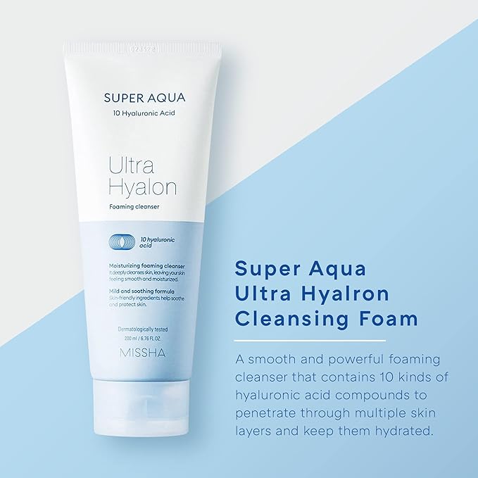 MISSHA SUPER AQUA ULTRA HYALRON FOAMING CLEANSER