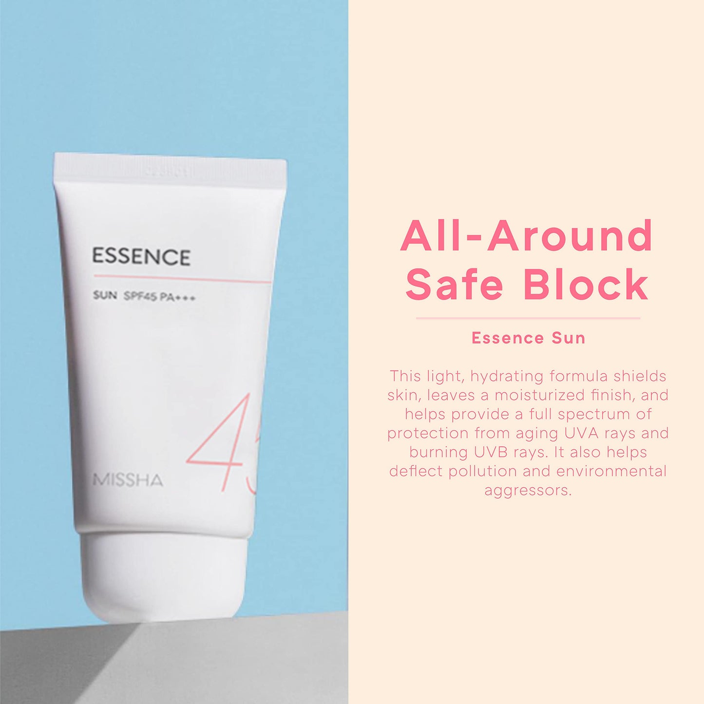 MISSHA ALL AROUND SAFE BLOCK ESSENCE SUN SPF45 PA+++ (2018)