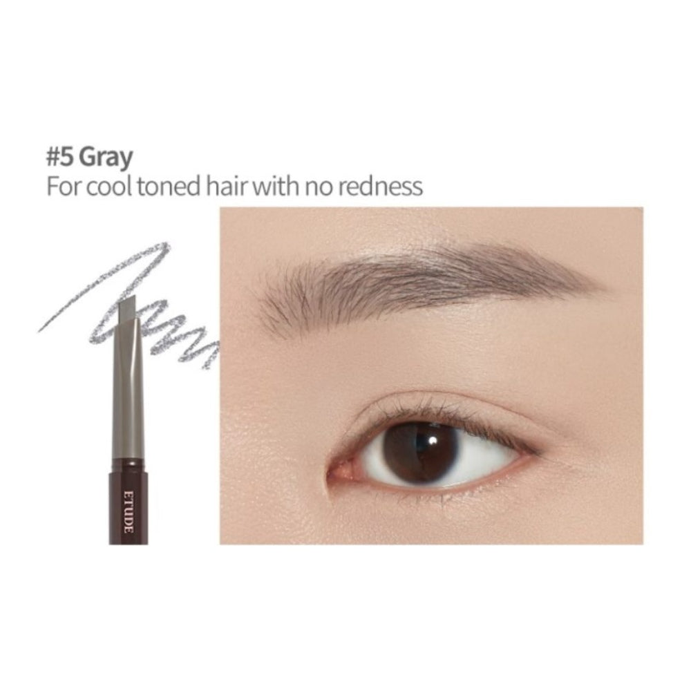 ETUDE Drawing Eyebrow 05 Gray - Long-Wearing Triangular Brow Pencil