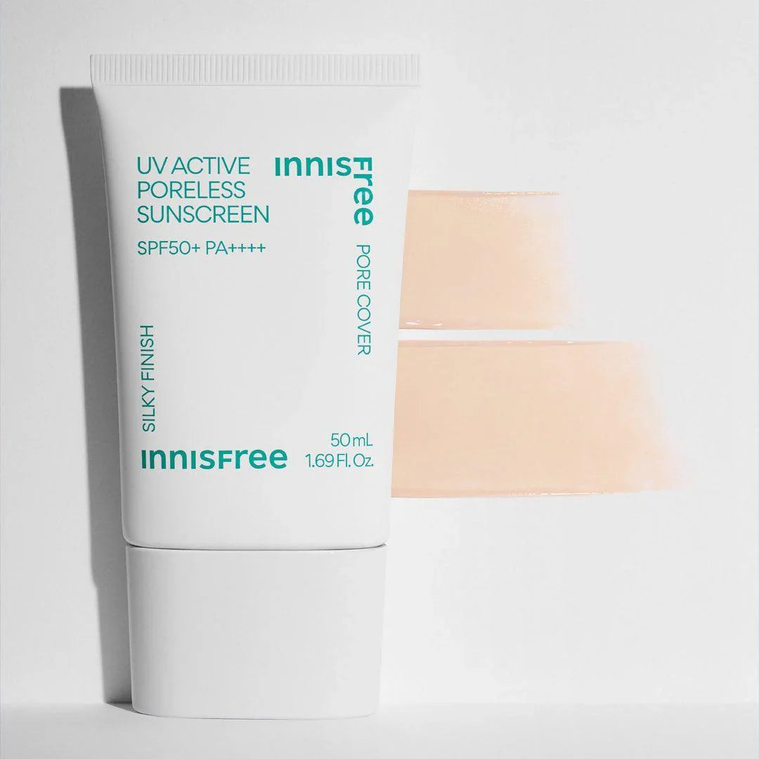 Innisfree UV Active Poreless Sunscreen SPF50+ PA++++ - Pore Minimizing &amp; Smoothing