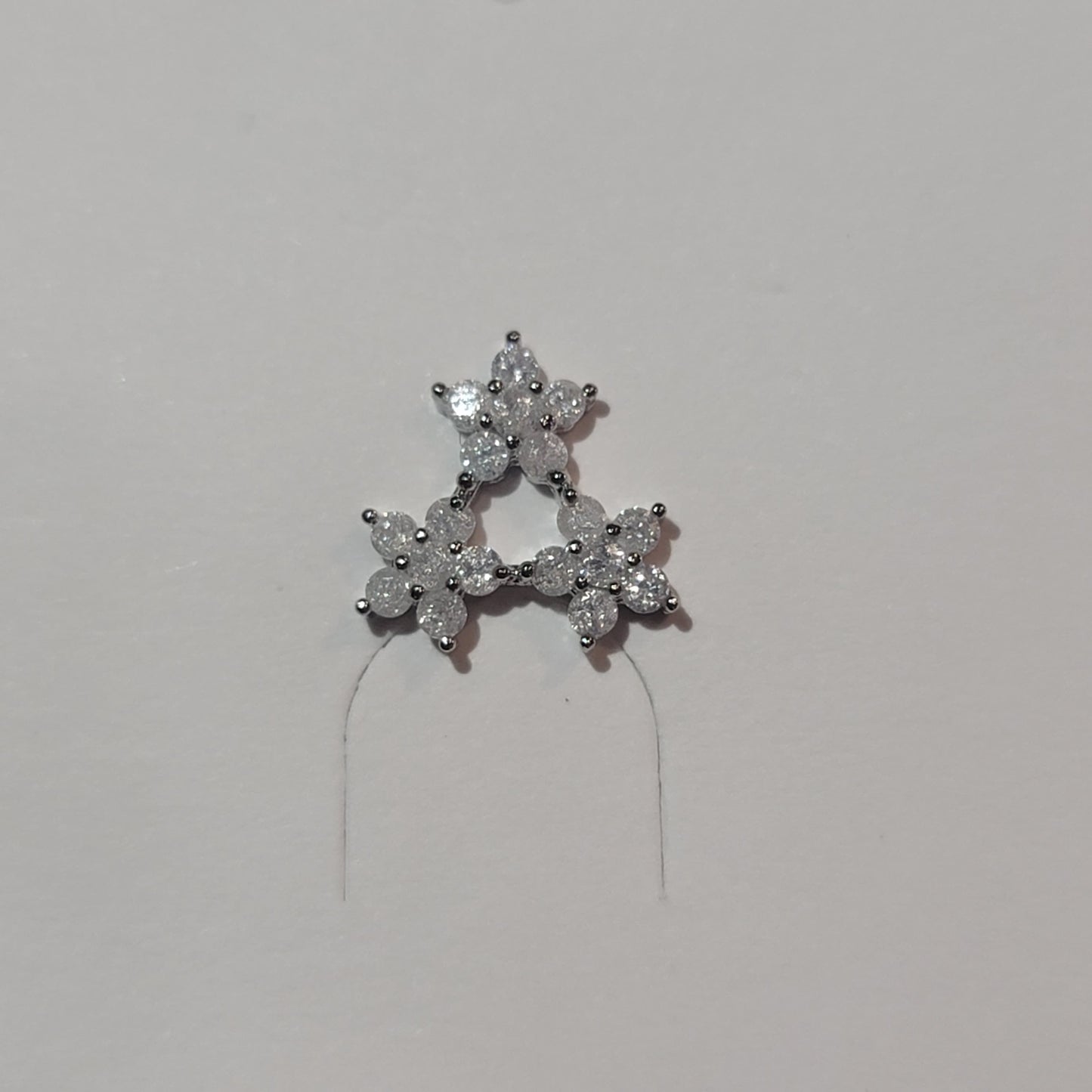 Tri-Flower Crystal Earrings