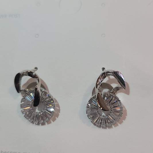 Asymmetrical Crystal Stud Earrings