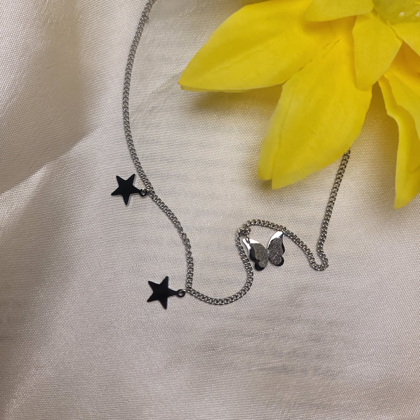 Layered Star and Butterfly Necklace