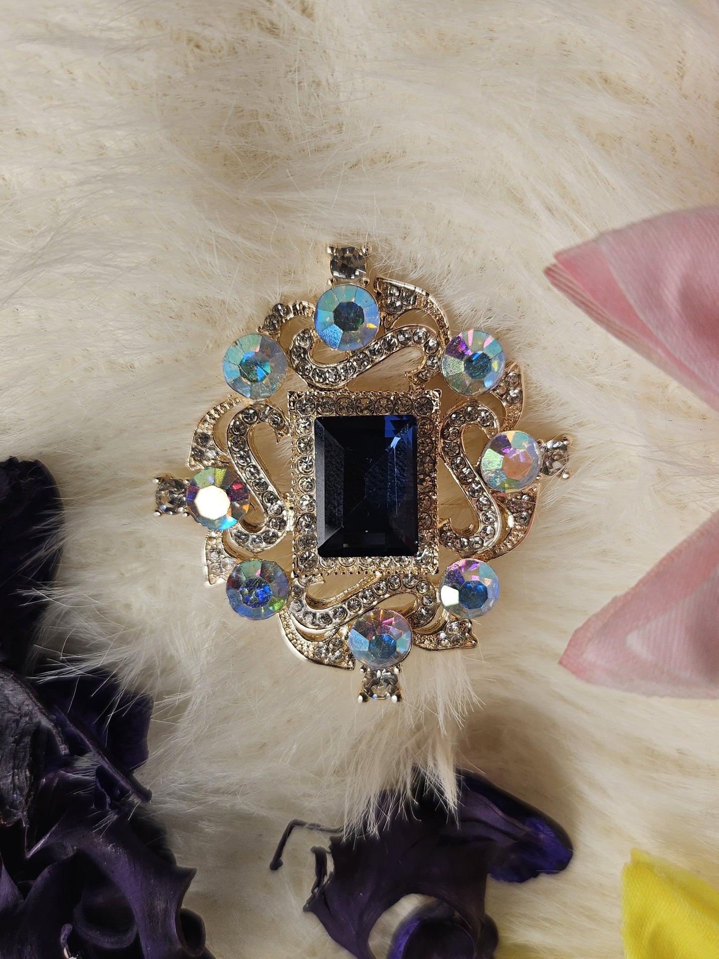 Sapphire Blue Statement Brooch