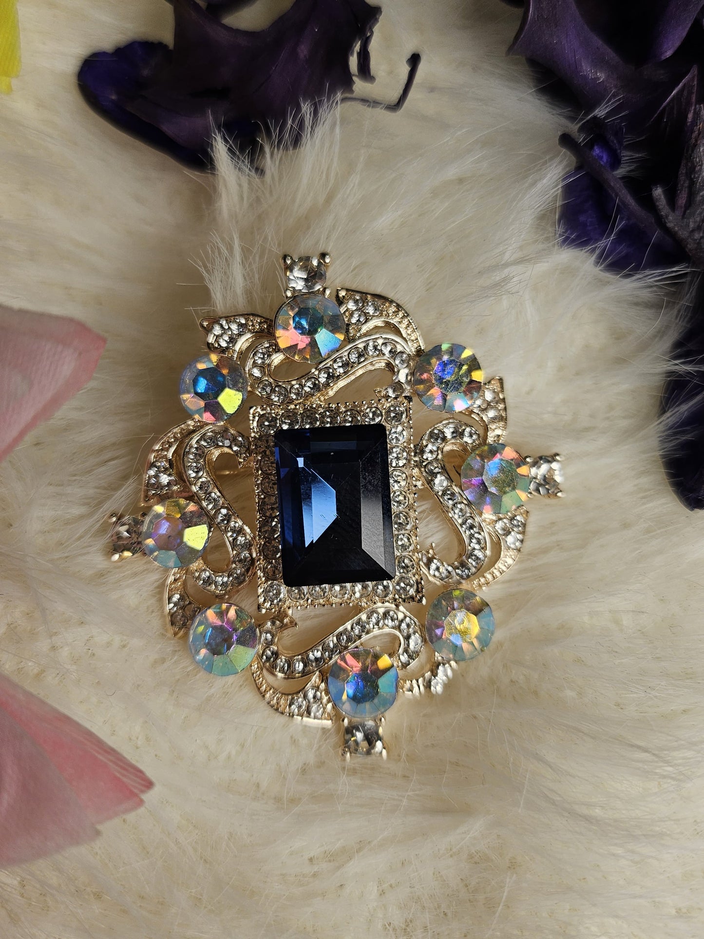 Sapphire Blue Statement Brooch