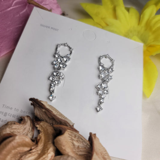 Dazzling Cascading Crystal Drop Earrings