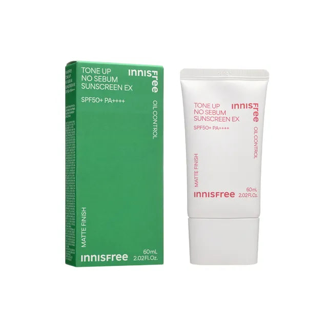 Innisfree Tone Up No Sebum Sunscreen EX SPF50+ PA++++ - Matte Finish &amp; Oil Control (60ml)