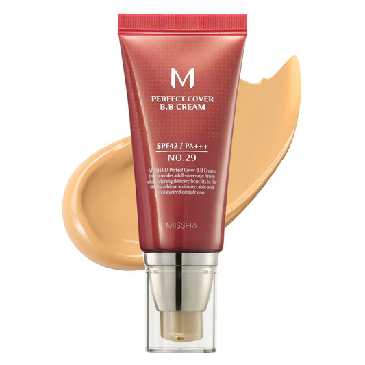 MISSHA M PERFECT COVER B.B CREAM SPF42/PA+++ (NO.29/CARAMEL BEIGE) - 50ML