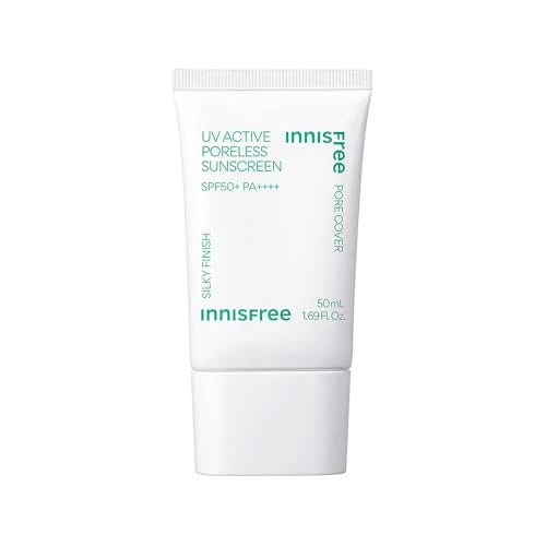 Innisfree UV Active Poreless Sunscreen SPF50+ PA++++ - Pore Minimizing &amp; Smoothing