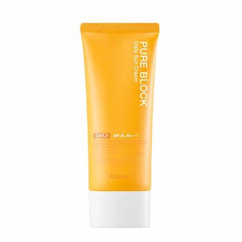 A'PIEU Pure Block Daily Sun Cream SPF50+/PA++++ - Lightweight Daily Sunscreen (50gm)