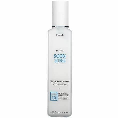 ETUDE SoonJung 10-Free Moist Emulsion – Hypoallergenic Moisturizer for Sensitive Skin